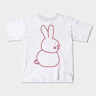 Color of the Year 2023 Viva Magenta Bunny Rabbit Kids T-Shirt